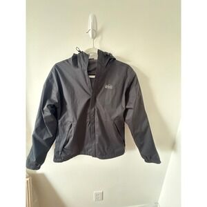 REI Co Op Women's‎ Black Hooded Lightweight Rain Jacket Size XS